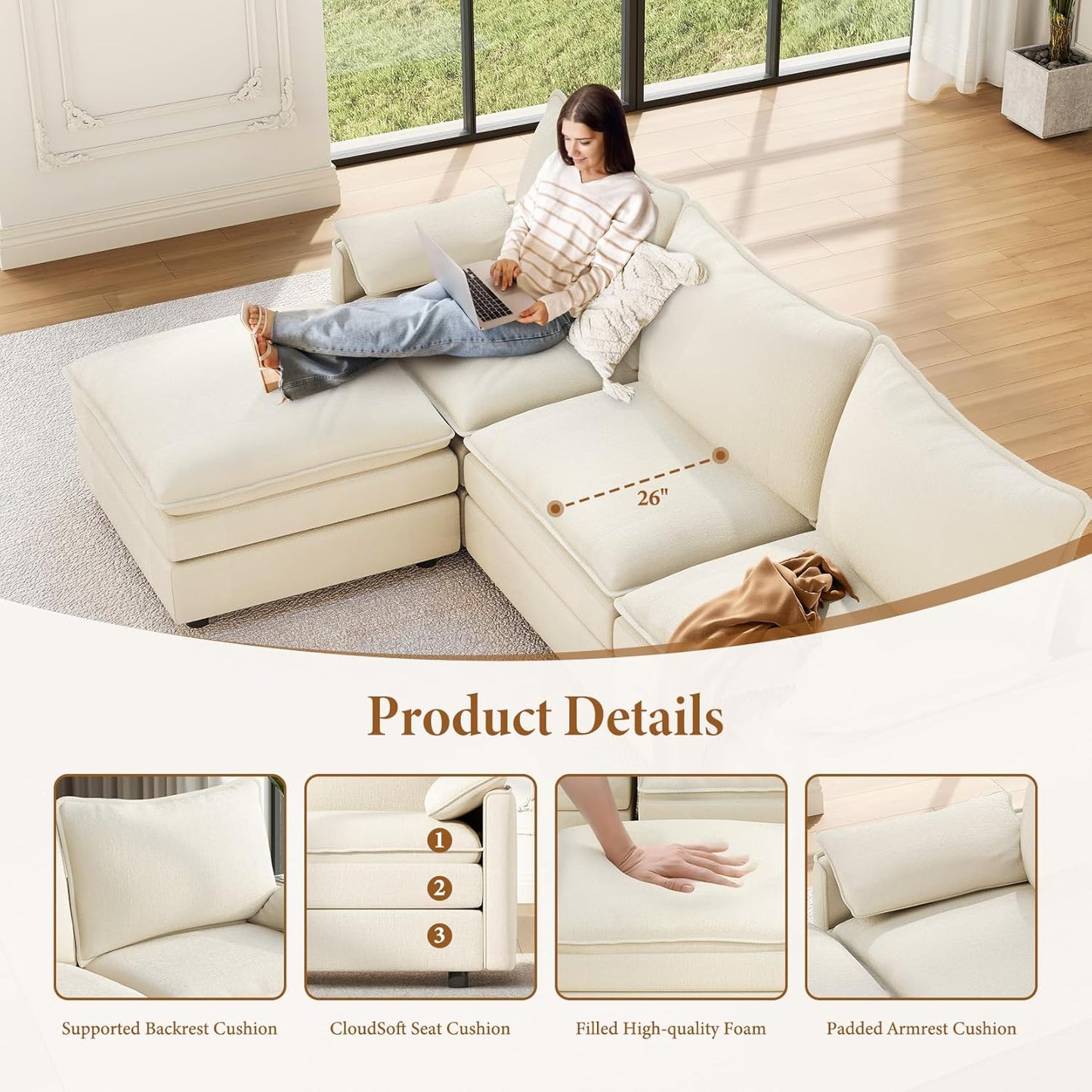 Cloud Comfort Modular Sofa™